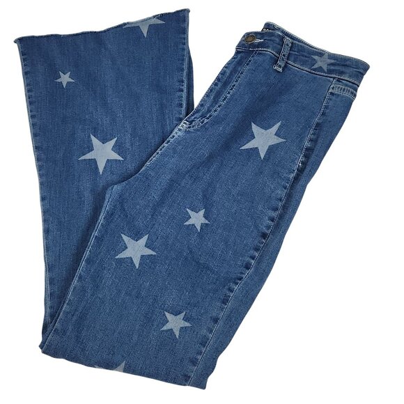 Written in the Stars Flared High Waist Denim Jeans Nasty Gal Women Size 6 - Picture 2 of 11